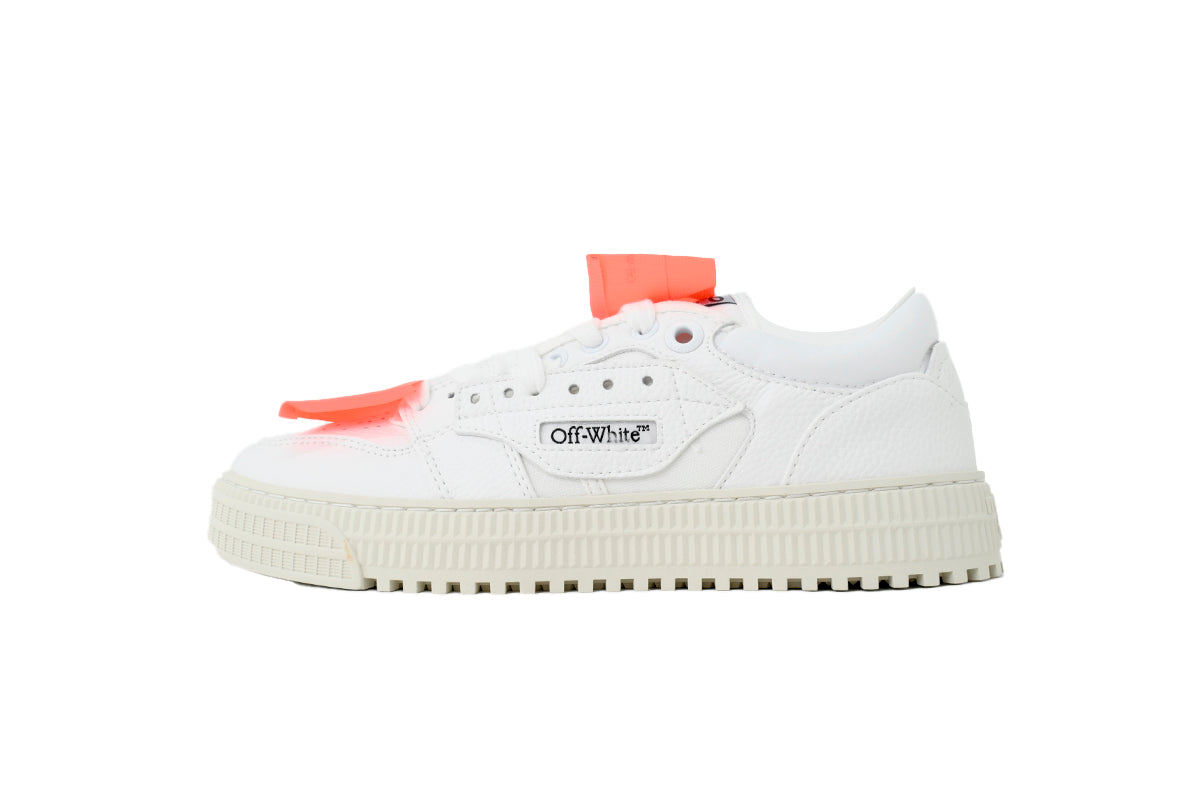 Off-White Low All White Leather Sneakers