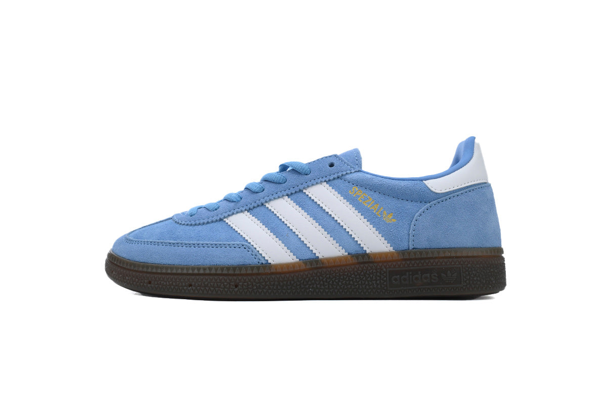 Adidas Handball Spezial Sneakers Light Blue White Gum Sole Retro Suede Shoes