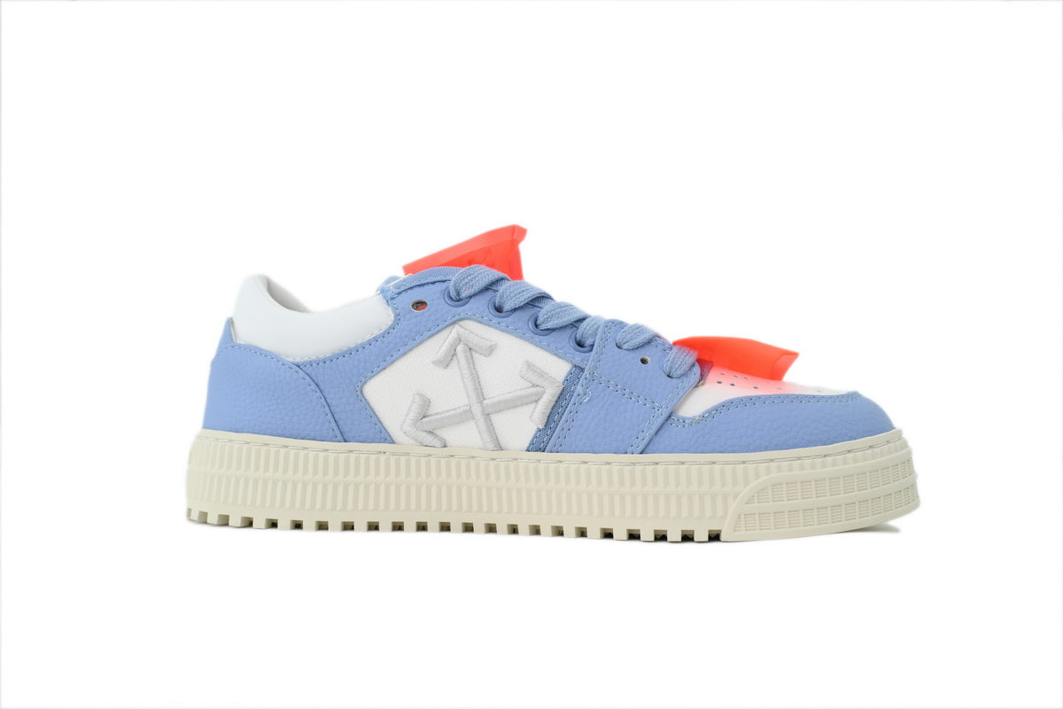 Off-White Low Light Blue White Leather Sneakers