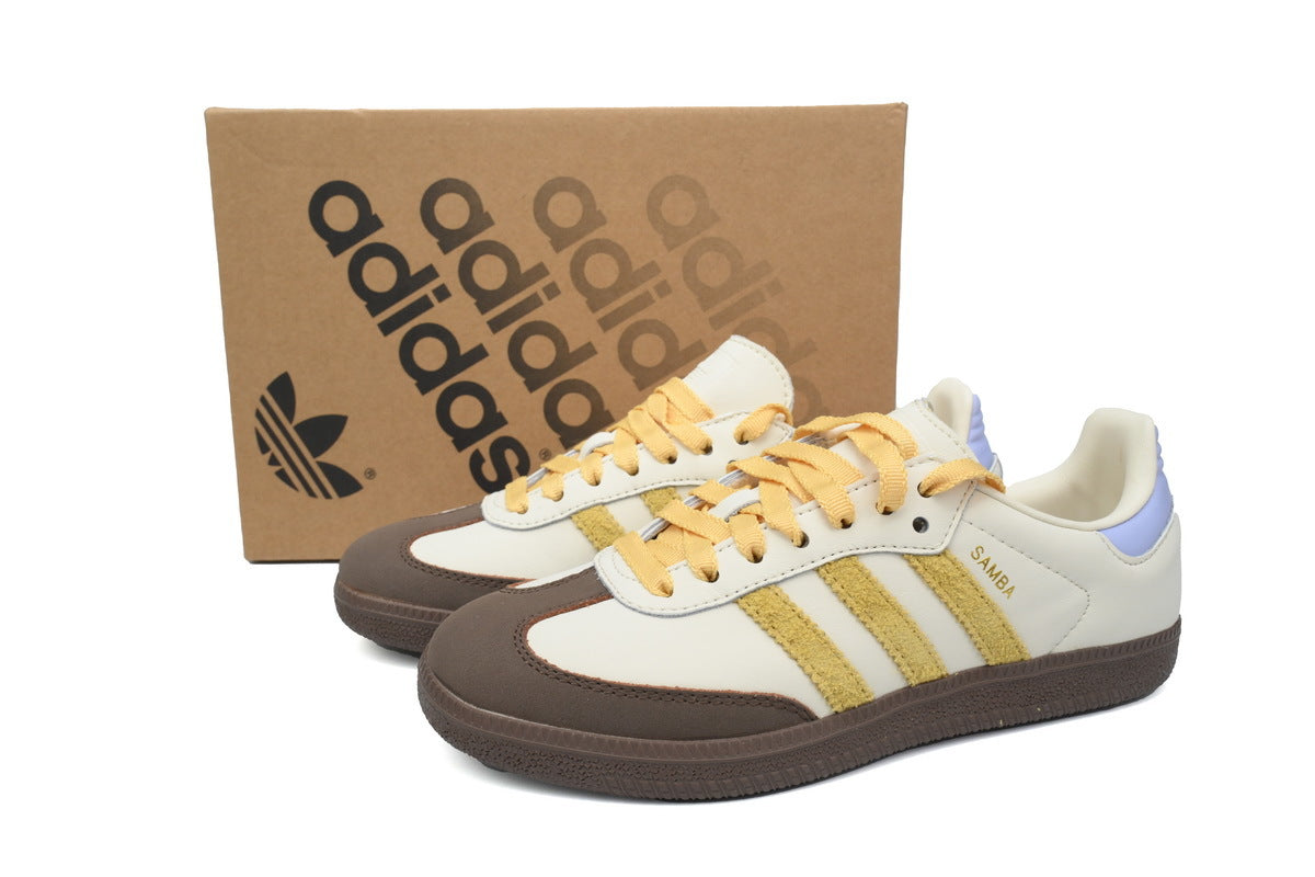 Adidas Samba Off White Yellow Light Blue Women Sneakers