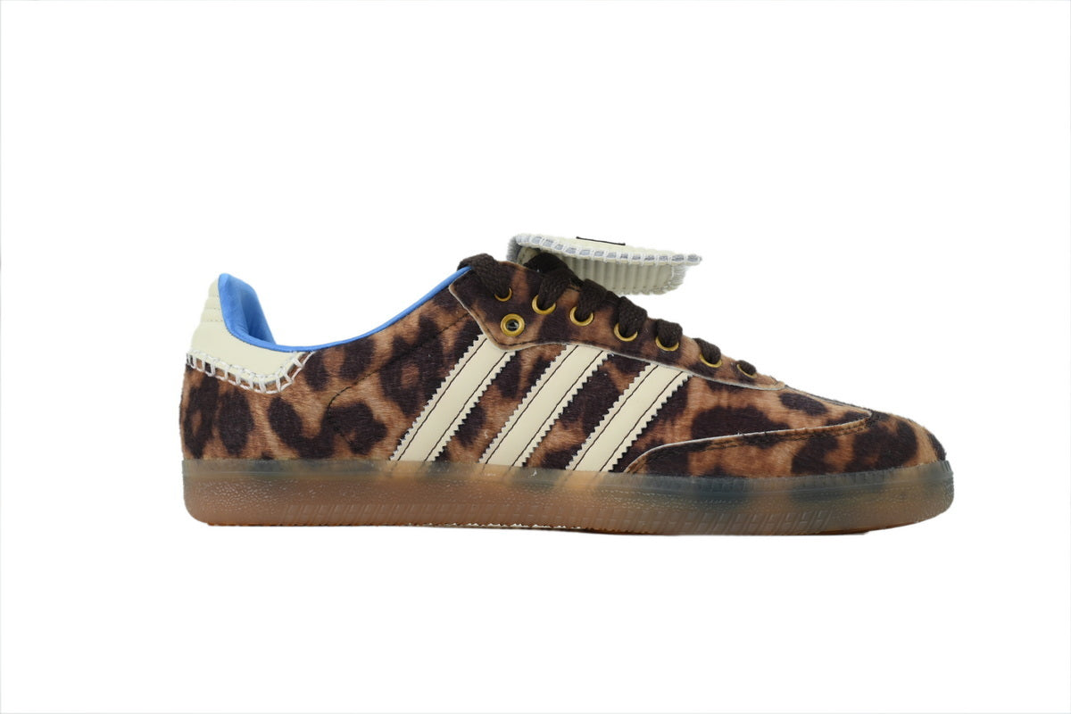 Adidas Samba Leopard Print Blue Gum Men & Women Casual Sneakers