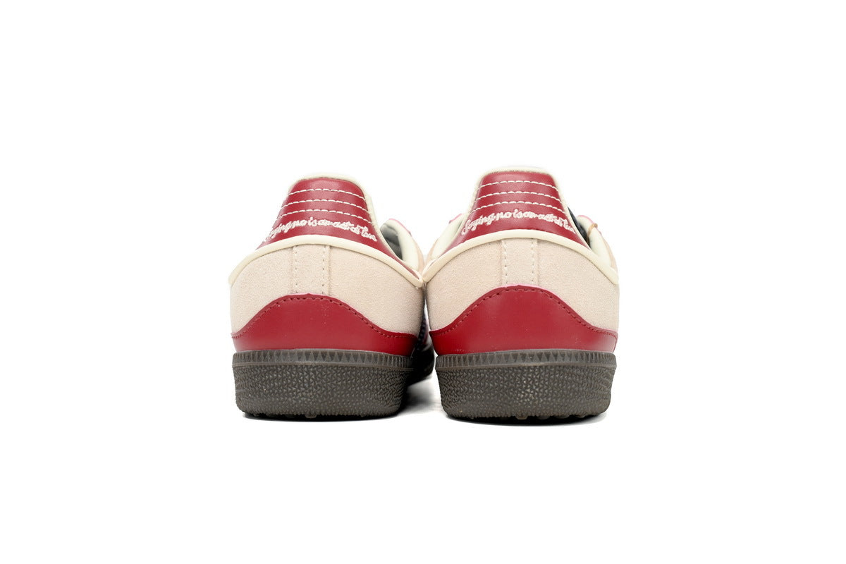 Adidas Samba OG Red Cream Navy Stripes Dark Gum Retro Sneakers