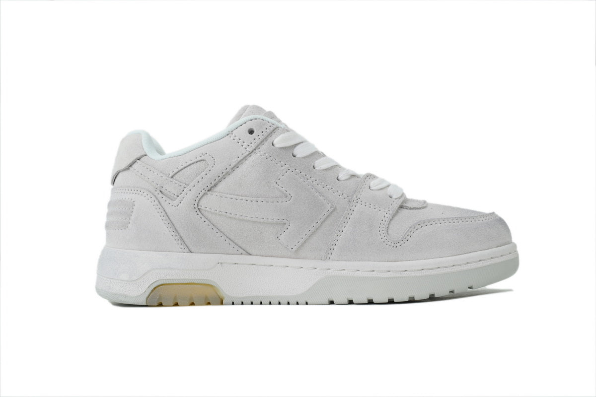 Off-White Out Of Office OOO Light Grey Washed Suede