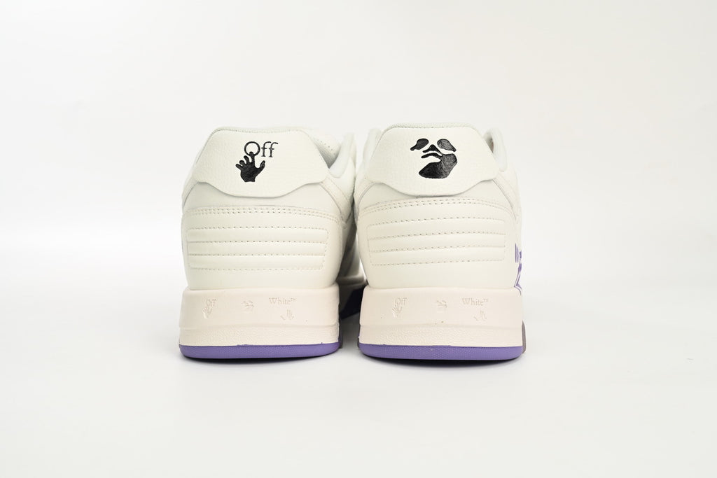 Off-White Out Of Office Low Top Sneaker White Purple Graffiti Arrow