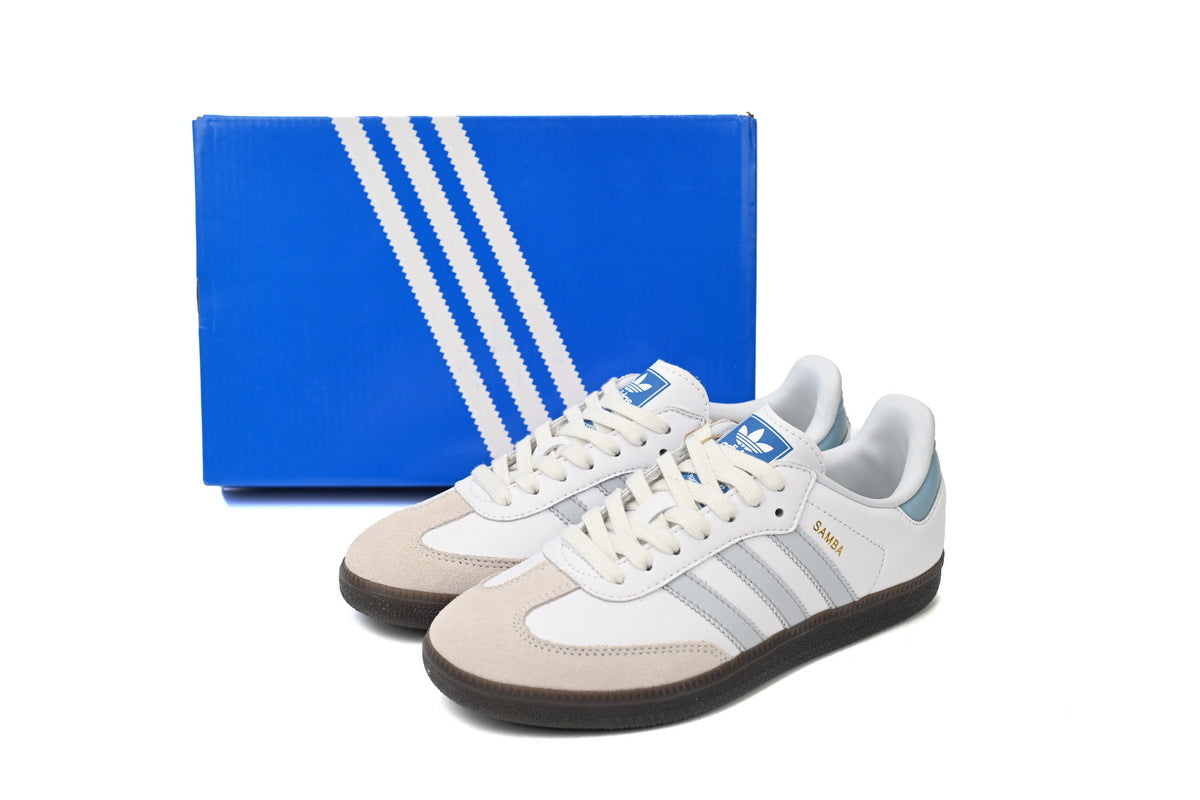 Adidas Samba White Light Blue Gum Men & Women Casual Sneakers