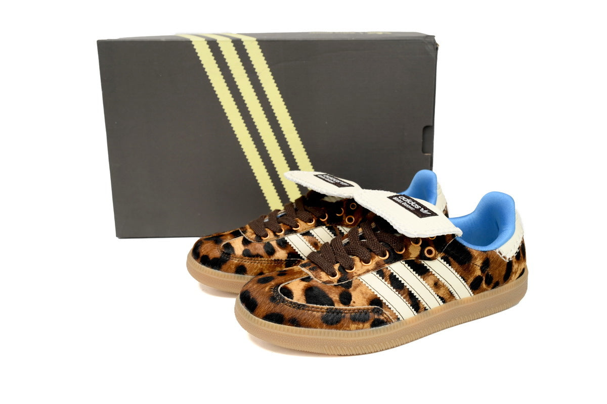 Adidas Samba x Wales Bonner Leopard White Blue Gum Sole Collab Sneakers