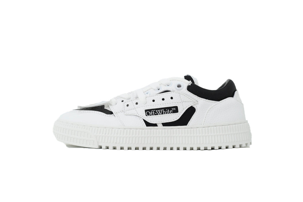 Off-White Low White Black Leather Sneakers