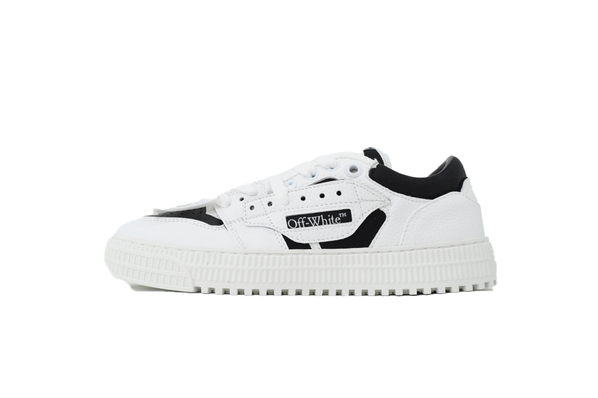 Off-White Low White Black Leather Sneakers