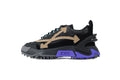 Off-White Odsy 1000 Black Tan Purple Chunky Sneakers