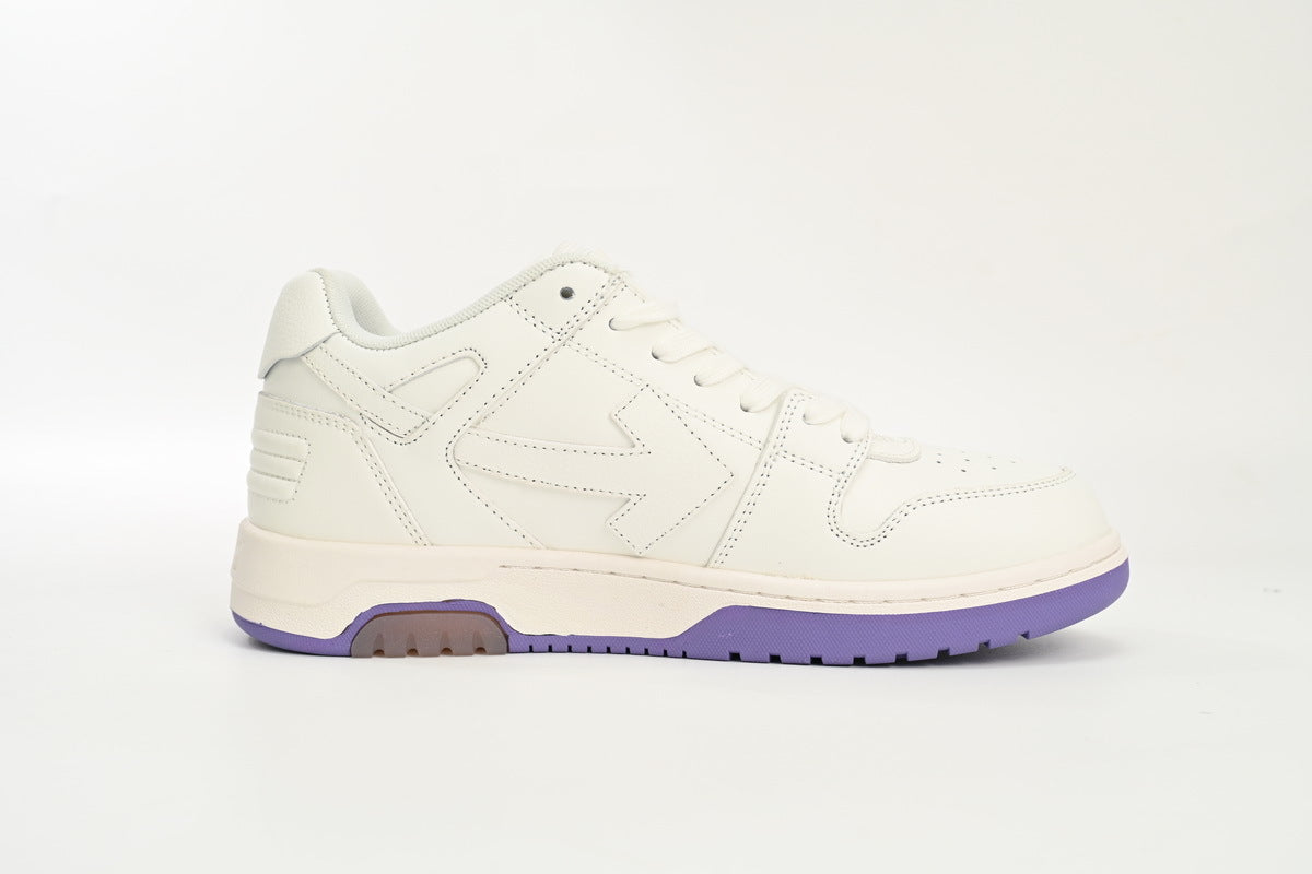 Off-White Out Of Office Low Top Sneaker White Purple Graffiti Arrow