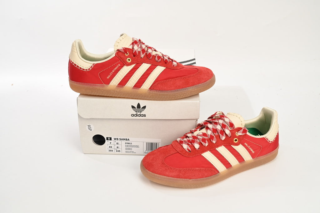 Adidas Samba Wales Bonner Red Cream Gum Men & Women Casual Sneakers
