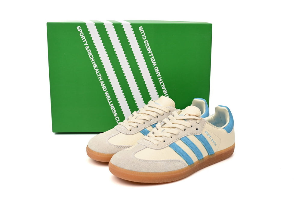 Adidas Samba Sporty & Rich Cream Light Blue Gum Men & Women Casual Sneakers