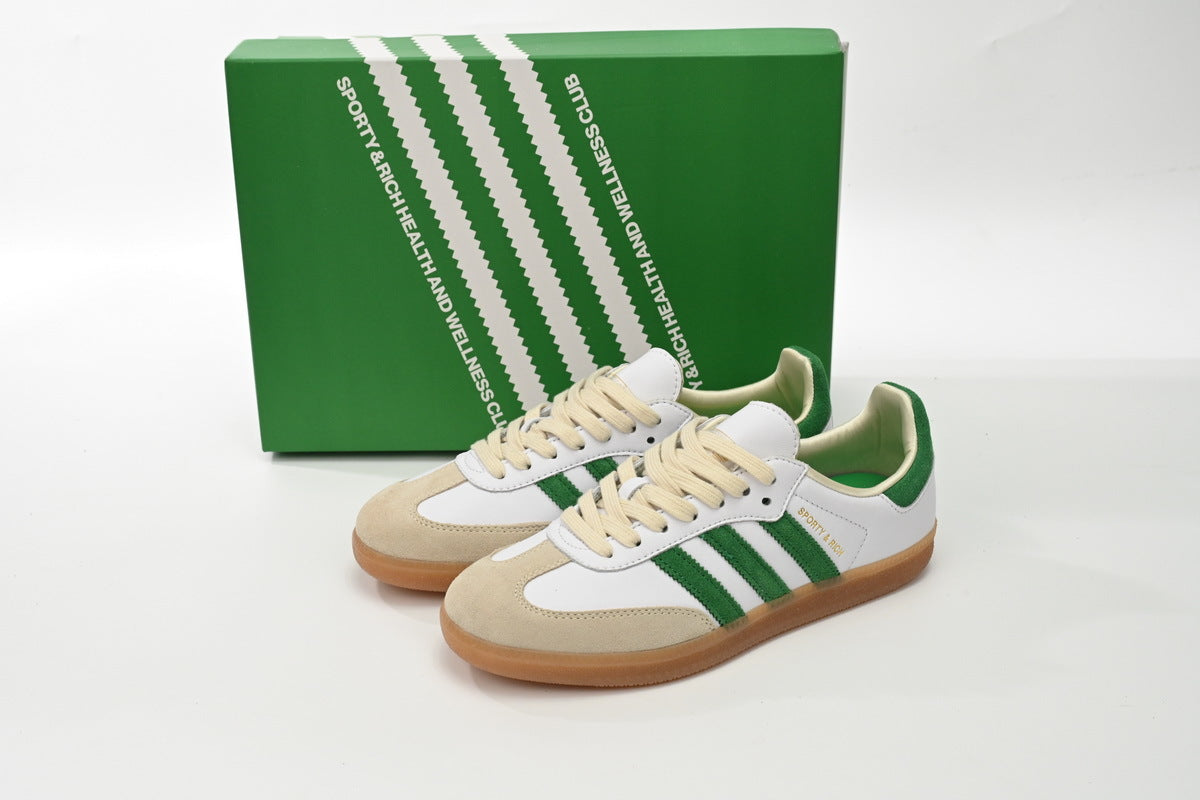 Adidas Samba Sporty & Rich White Green Gum Men & Women Casual Sneakers