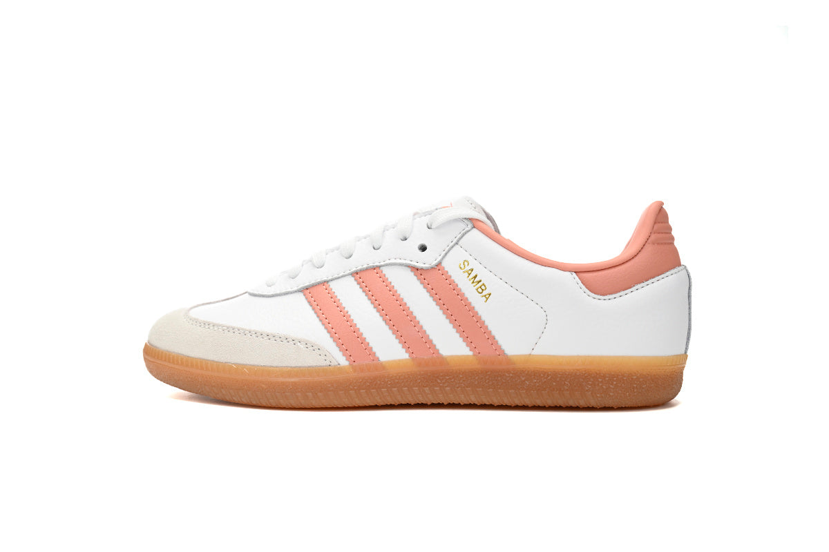 Adidas Samba White Peach Gum Women Sneakers