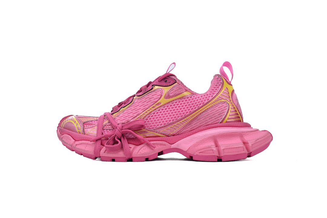 Balenciaga 3XL Sneakers Pink Yellow Mesh Chunky Running Shoes