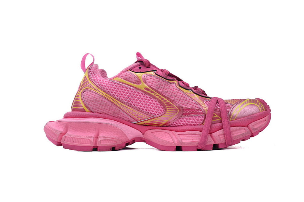 Balenciaga 3XL Sneakers Pink Yellow Mesh Chunky Running Shoes