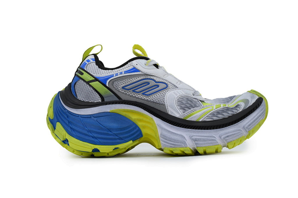 Balenciaga 10XL White Grey Blue Lime Green Chunky Sneakers