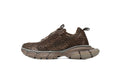 Balenciaga 3XL Fishnet Rhinestone Sneakers Brown Chunky Running Shoes
