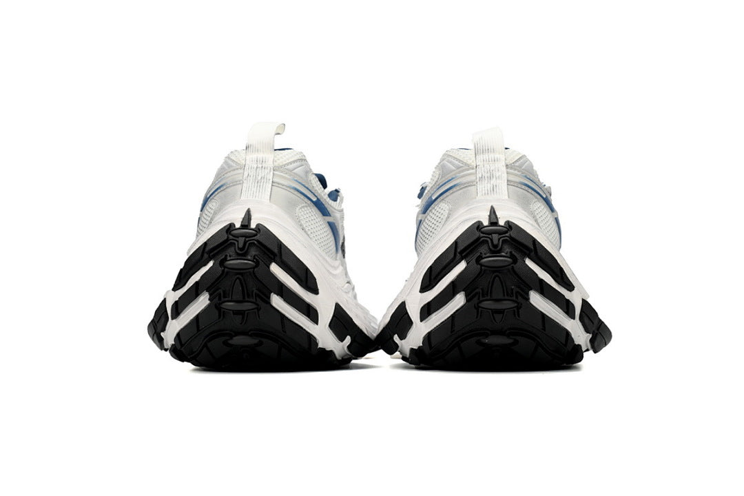 Balenciaga 10XL White Navy Blue Chunky Sneakers