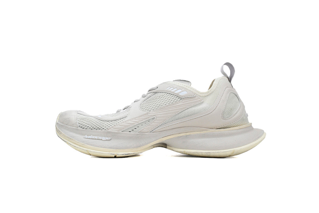 Balenciaga Circuit Lace-up Low Top Street Sneakers Off White