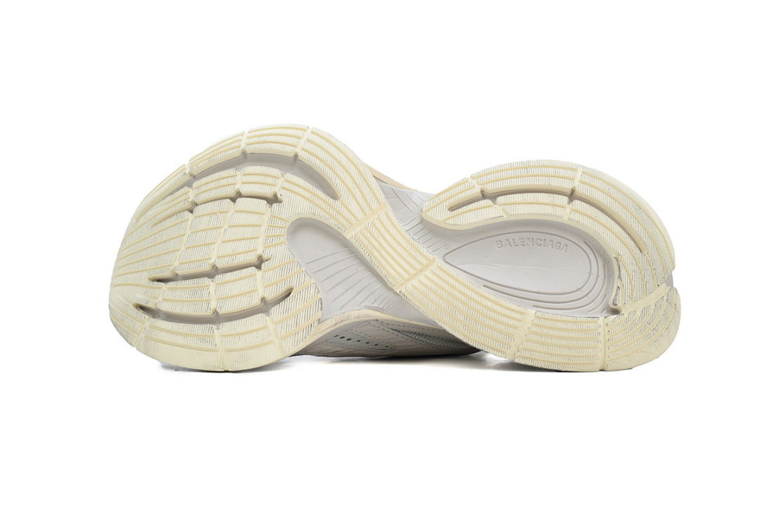 Balenciaga Circuit Lace-up Low Top Street Sneakers Off White