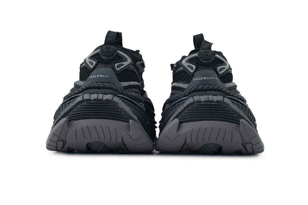 Balenciaga Mesh Chunky Trainers Black Grey