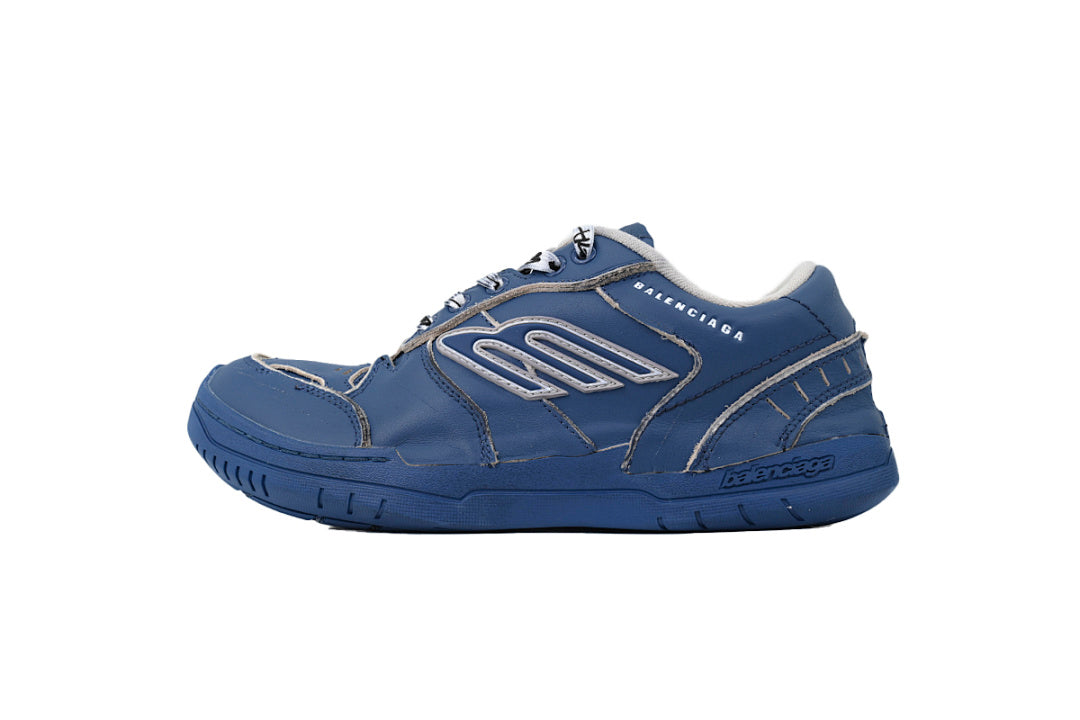 Balenciaga Hamptons Sneaker Blue Worn Effect Skate Shoes