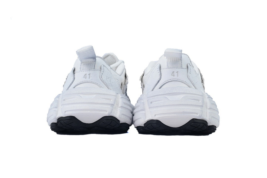 Balenciaga Monday Sneaker White Black Grey Worn Effect Chunky Dad Shoes