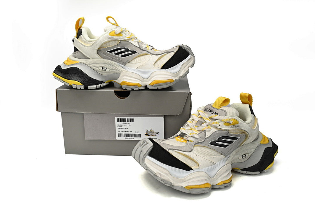 Balenciaga 10XL White Grey Black Yellow Chunky Sneakers