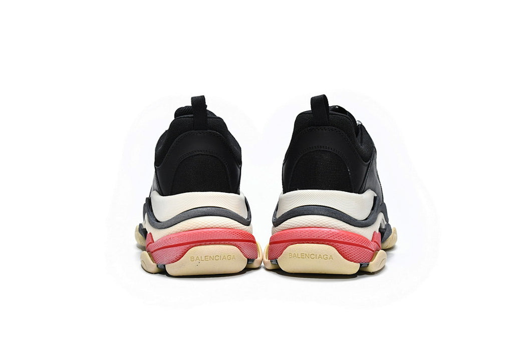 Balenciaga Triple S Sneaker Black White Red Vintage Chunky Dad Shoes For Men Women