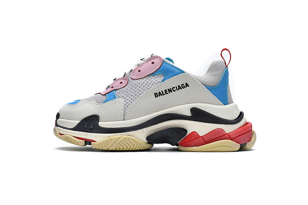 Balenciaga Triple S Sneaker Grey Pink Blue Red Chunky Dad Shoes For Men Women