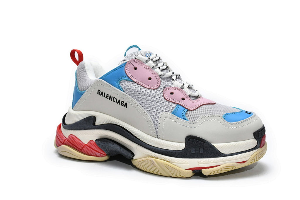 Balenciaga Triple S Sneaker Grey Pink Blue Red Chunky Dad Shoes For Men Women
