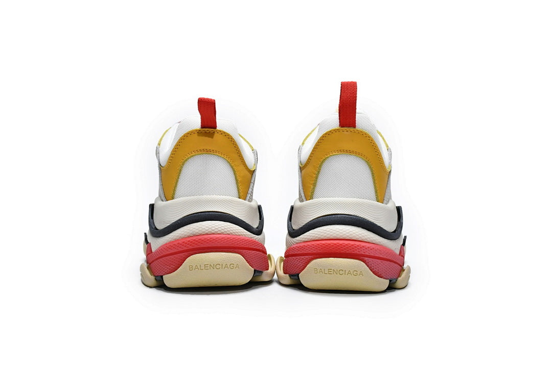 Balenciaga Triple S Sneaker Grey White Pink Yellow Multi Color Chunky Dad Shoes For Men Women