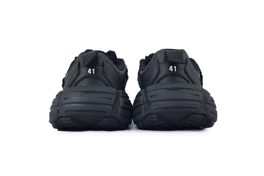Balenciaga Monday Sneaker Black Leather Chunky Running Shoes