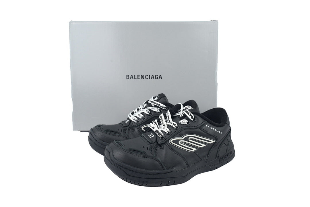 Balenciaga Hamptons Sneaker Black Worn Effect Skate Shoes