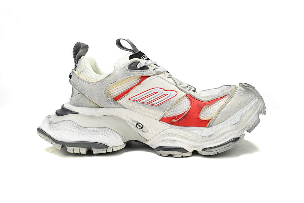 Balenciaga 10XL White Grey Red Chunky Sneakers