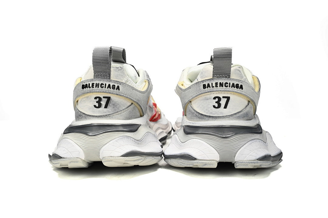 Balenciaga 10XL White Grey Red Chunky Sneakers