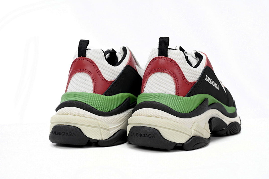 Balenciaga Triple S Sneaker Black White Red Green Multi Color Chunky Dad Shoes For Men Women