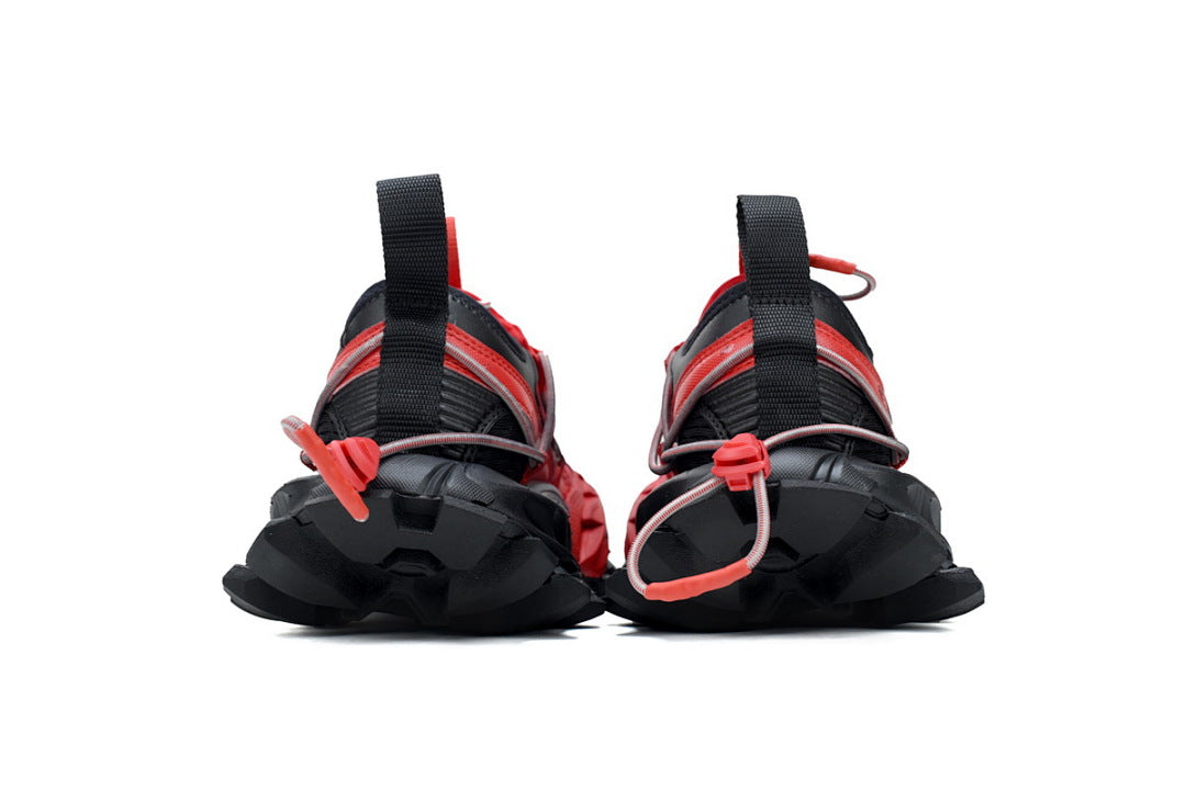 Balenciaga Hike Sneaker Red Black Mesh Chunky Hiking Shoes