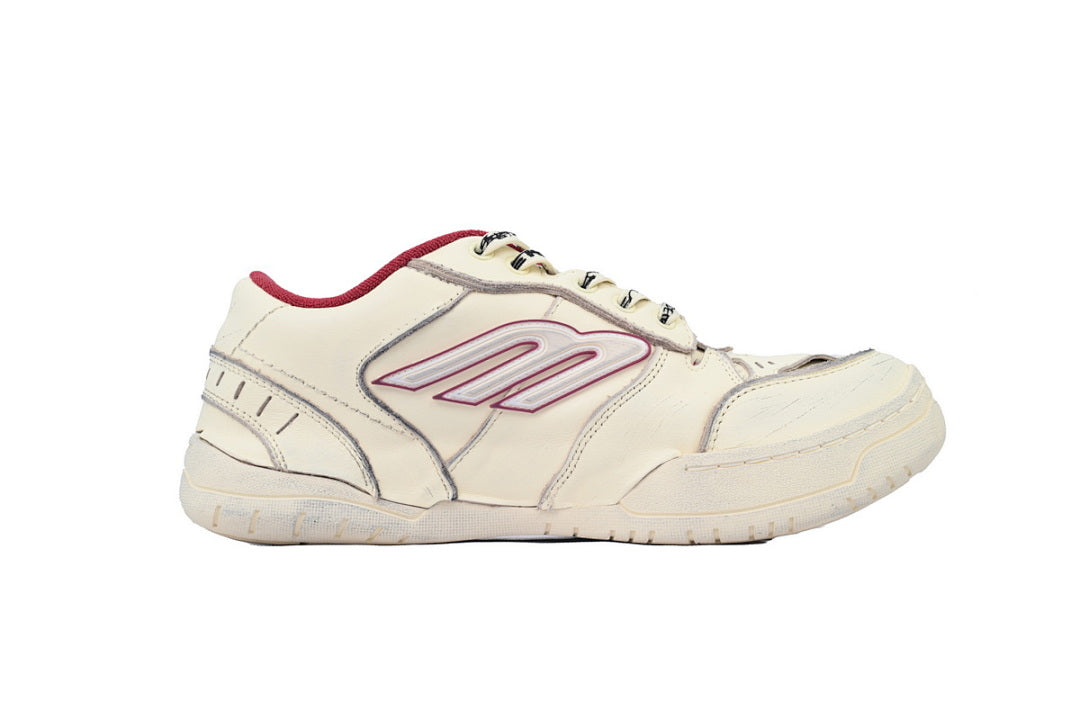 Balenciaga Hamptons Sneaker Off White Red Worn Effect Skate Shoes
