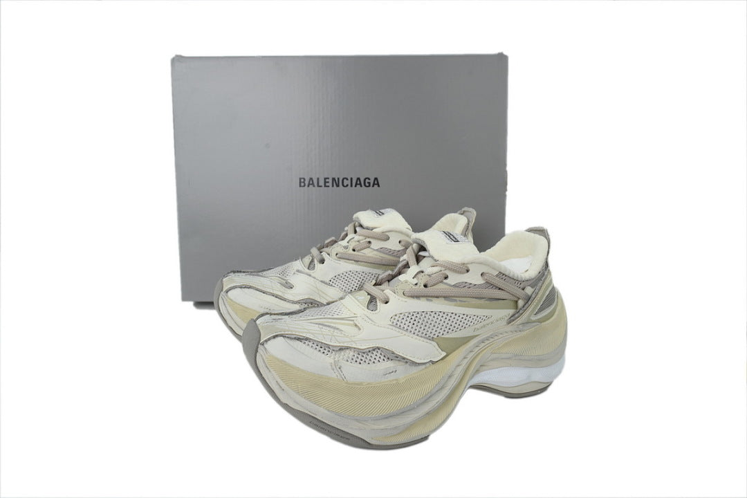 Balenciaga Jet Sneaker Beige Cream Mesh Chunky Running Shoes