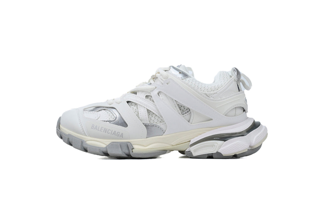 Balenciaga Track White Silver Cage Chunky Sneakers