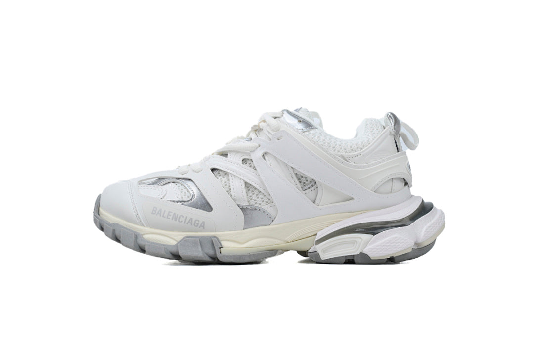 Balenciaga Track White Silver Cage Chunky Sneakers