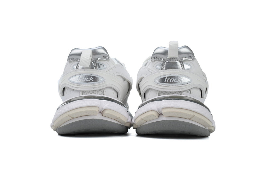 Balenciaga Track White Silver Cage Chunky Sneakers