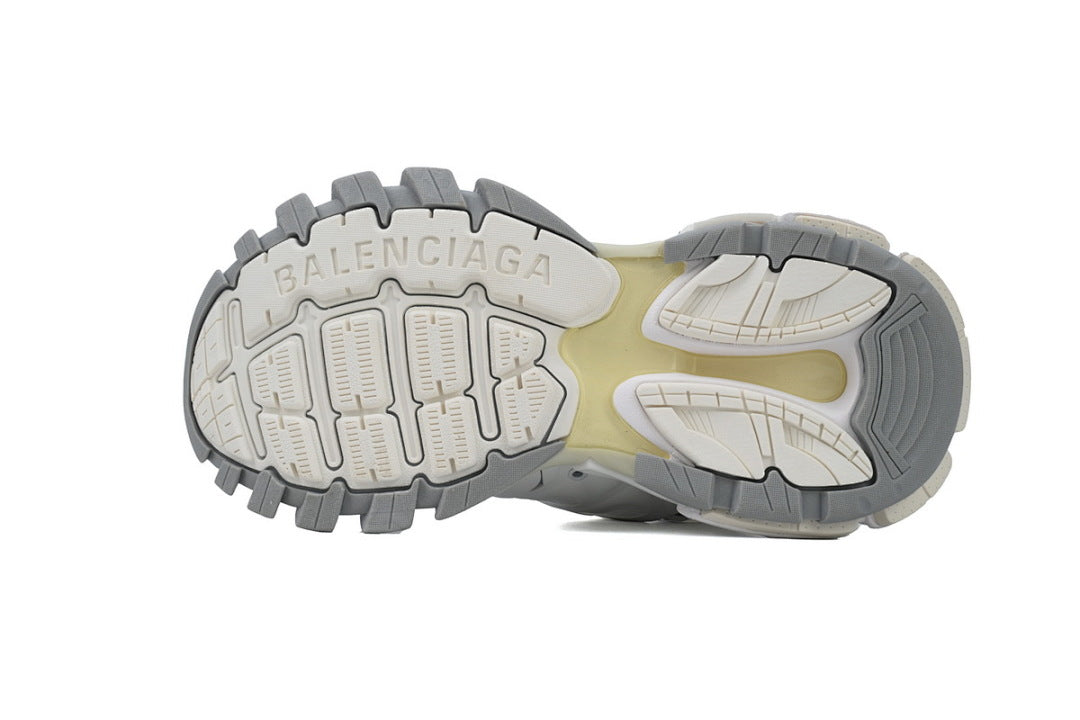 Balenciaga Track White Silver Cage Chunky Sneakers