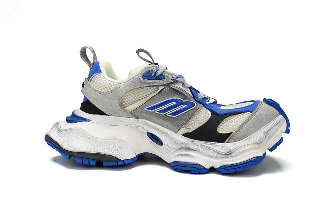 Balenciaga 10XL White Grey Navy Blue Chunky Sneakers