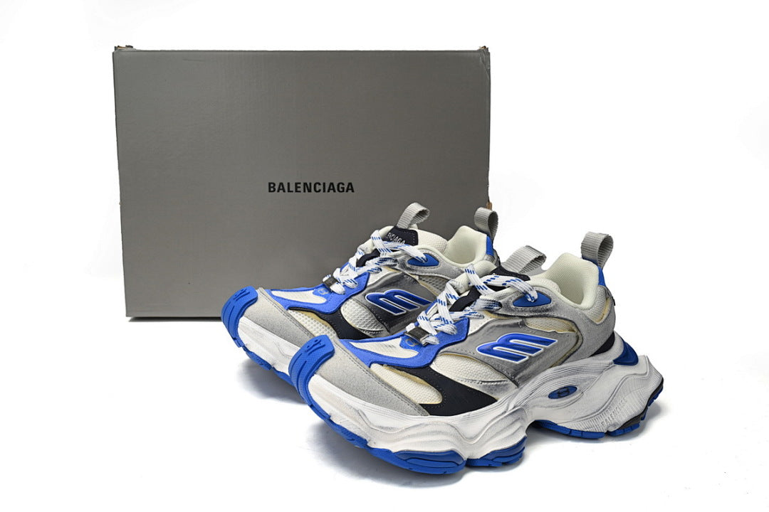 Balenciaga 10XL White Grey Navy Blue Chunky Sneakers