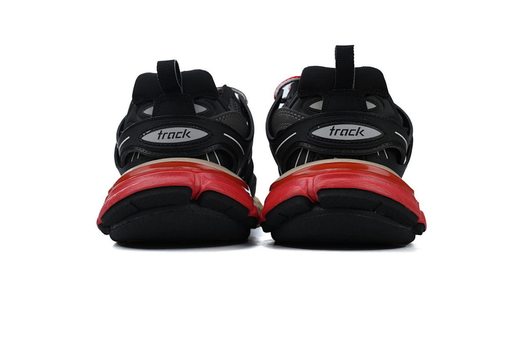 Balenciaga Track Black Beige Red Cage Chunky Sneakers