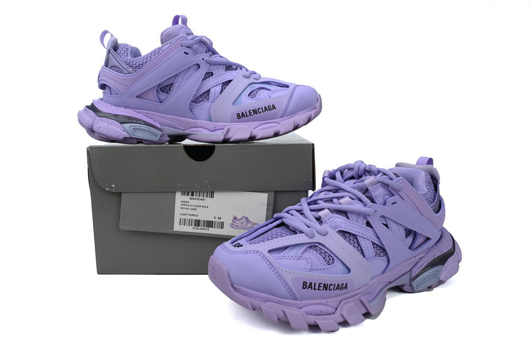 Balenciaga Track Lavender Cage Chunky Sneakers