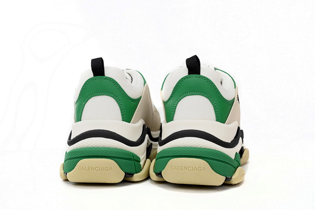 Balenciaga Triple S Sneaker White Green Beige Chunky Dad Shoes For Men Women